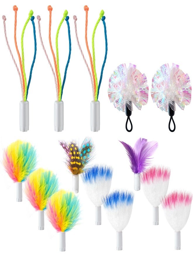 ORSDA 14PCS Cat Feather Toys Replacement Interactive Kitten Toys for Indoor Cats with Mylar Crinkle Balls Multicolor Pack for Indoor Exercise（Only Suitable for T65 & T85 4 in 1 and 5 in 1 Cat Toy - Image 1